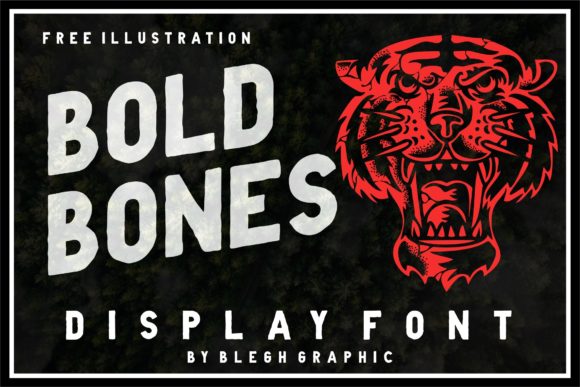 Bold Bones Display Font for Vintage-Inspired Branding