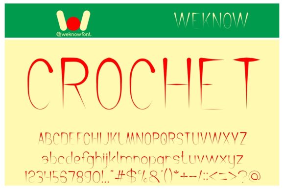 Crochet Pattern: A Display Font for Editorial Design and Branding
