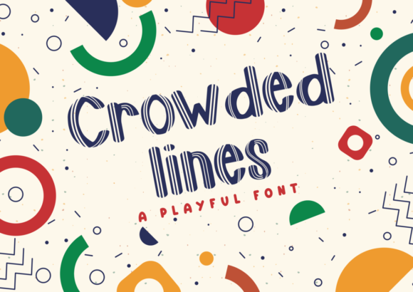 Crowded Lines: A Playful Display Font for Creative Projects