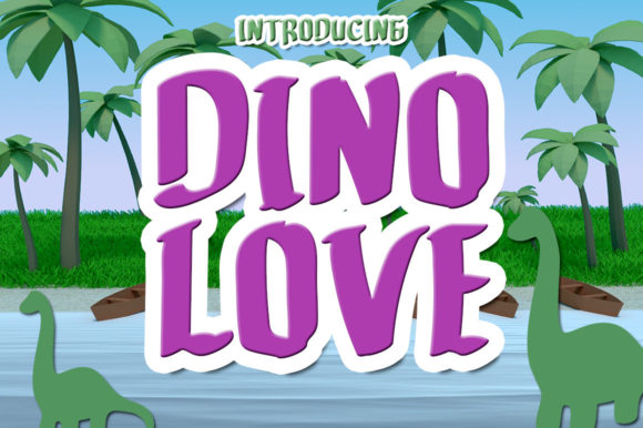 Dino Love: A Playful Display Font for Creative Projects