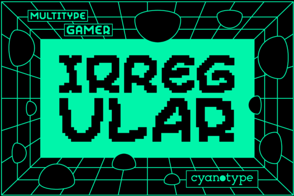Gamer Irregular Font for Trendy Branding and Display Needs