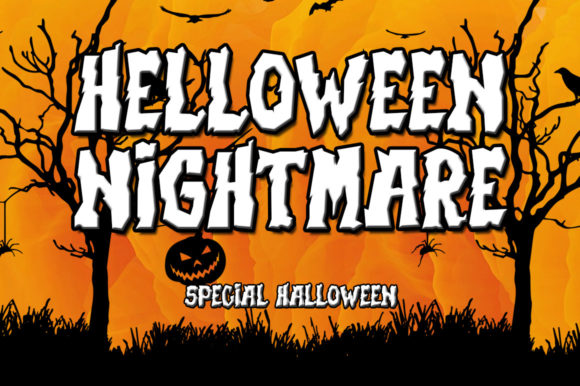 Helloween Nightmare Font for Spooky Editorial Design