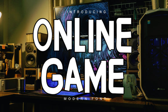 Online Game: A Bold Display Font for Creative Branding