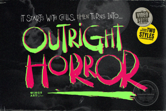 Outright Horror Display Font for Web Design