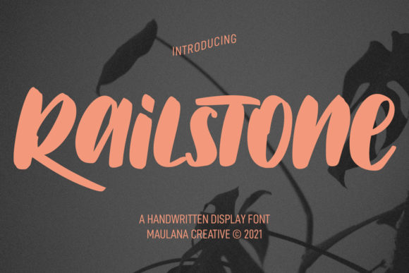 Railstone Font for Handmade and Commercial Design