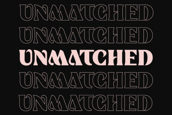 Unmatched Font: A Bold Display Font for Creative Projects