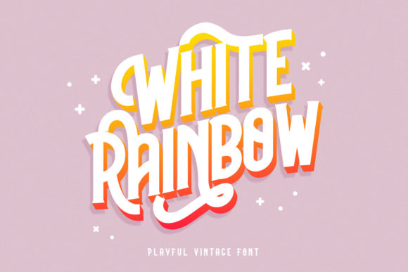 White Rainbow: A Bold Display Font for Digital Creativity